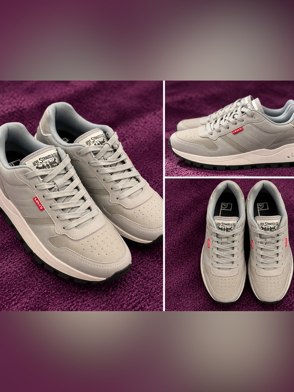 Levi’s Men’s Gray Sneakers – Size 8